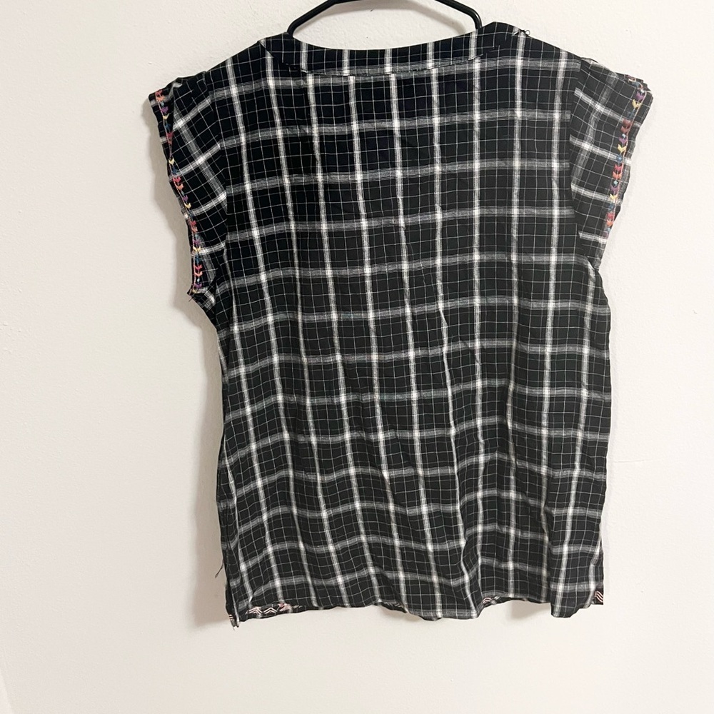 NWT Savanna Jane cotton black short sleeve Embroidered top - Picture 5 of 6